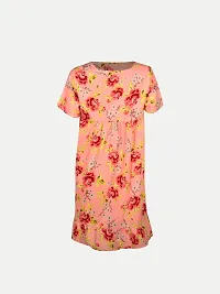 Women Orange Floral Printed Tops-thumb3