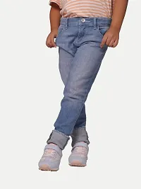 Rad prix Girls Blue Washed Denim Pant-thumb3