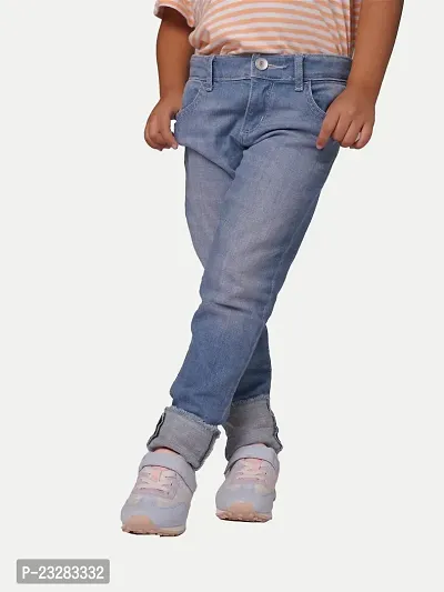 Rad prix Girls Blue Washed Denim Pant-thumb4