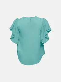 Trendy Green Polyester Solid Top For Girls-thumb3