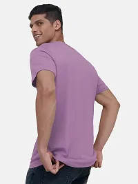 Rad prix Men Violet Cotton V-Neck T-Shirt-thumb3