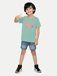 Rad prix Boys Light Blue T-Shirt with Vehicle Print (6-7 Years, Light Green)-thumb2