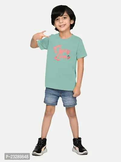 Rad prix Boys Light Blue T-Shirt with Vehicle Print (6-7 Years, Light Green)-thumb3