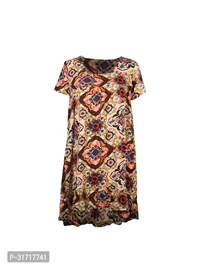 Women Beige All Over Printed Tops-thumb0