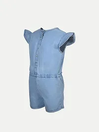 Rad prix Girls Blue Washed Jumpsuits-thumb1