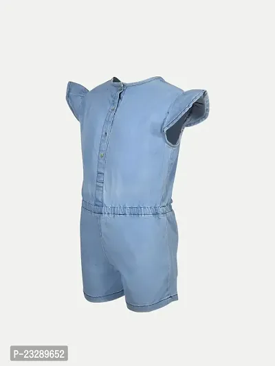 Rad prix Girls Blue Washed Jumpsuits-thumb2