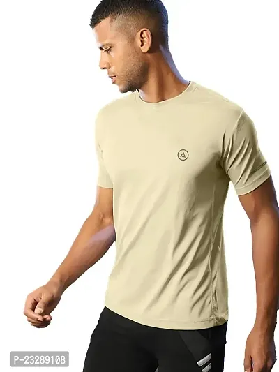 Rad prix Men Sand Regular Fit Sports T-Shirt