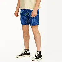 Rad prix Men Cobalt Blue Animal Printed Sports Shorts-thumb1