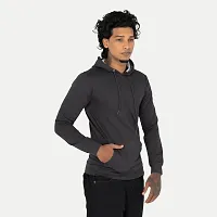 Mens Solid Black Hoodies-thumb1