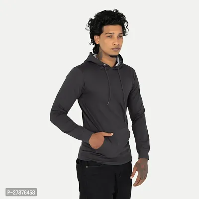 Mens Solid Black Hoodies-thumb2