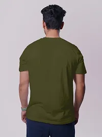 Rad prix Men Casual US Theme Printed Tees - Dark Green-thumb3