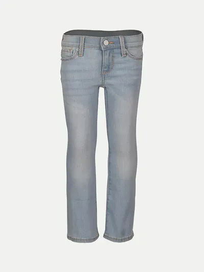 Rad prix Girls Light Blue Heavy Washed Denim Pant