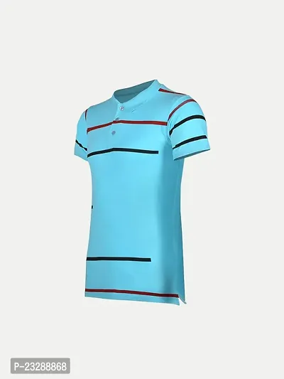 Rad prix Men Blue T-Shirt with Fashion Stripes-thumb2