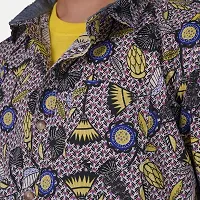 Rad prix Teen Boys Blue Graphic Floral Printed Shirt-thumb3