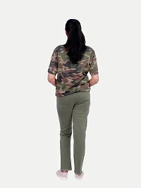 Rad prix Women Camo Printed Tees -Green Colour-thumb3