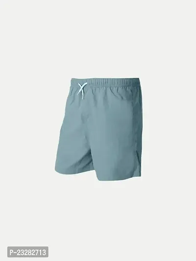 Rad prix Boys Teal Blue Solid Casual Shorts-thumb2