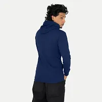 Mens Solid Royal Blue Hoodies-thumb3