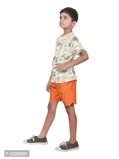 Rad prix Orange Solid Casual Shorts-thumb0