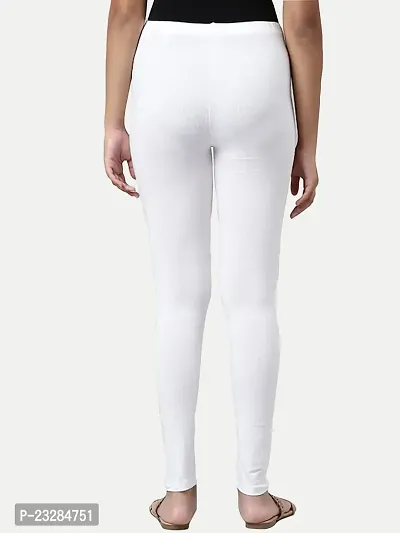 Rad prix Teen Girls White Solid Leggings-thumb4