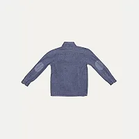Rad prix Boys Dark Blue Washed Denim Shirt-thumb2