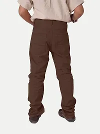 Boys Casual Woven Pants- Brown Colour-thumb3