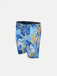 Rad prix Men Light Blue Abstract Printed Casual Shorts-thumb2