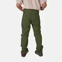 Rad prix Teen Boys Green Regular-Fit Twill Trousers-thumb3