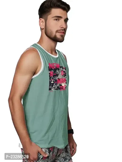 Men Light Green Textured and Printed Sports T-Shirt with Detailing-thumb0