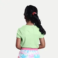 Stylish Green Cotton T-shirt For Girls-thumb3