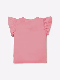 Rad prix Girls Pink Printed T-Shirt with Frill-Detail-thumb1