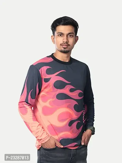 Rad prix Men Black Graphic Printed Crew Neck Regular Fit T-Shirt-thumb2