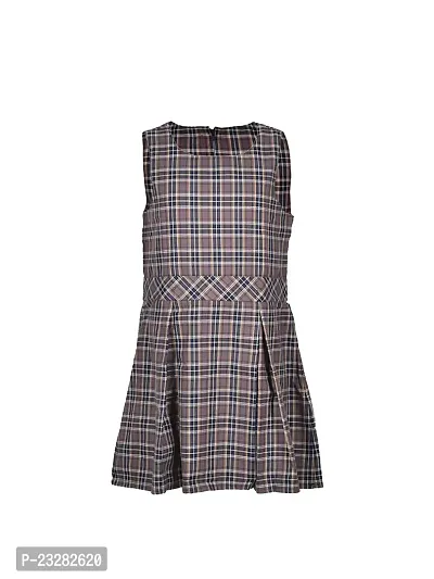 Rad prix Girls Black A-line Pleated-Dress with Checks-thumb0