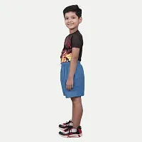 Elegant Blue Cotton Solid Shorts For Boys-thumb1