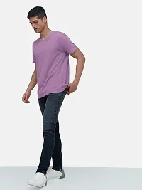 Rad prix Men Violet Cotton V-Neck T-Shirt-thumb1