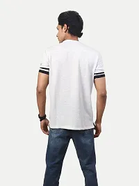 Rad prix Men Solid Tees Henley Neck- Ecru Colour-thumb3