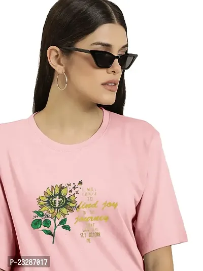 Rad prix Women Printed Pink T-Shirt