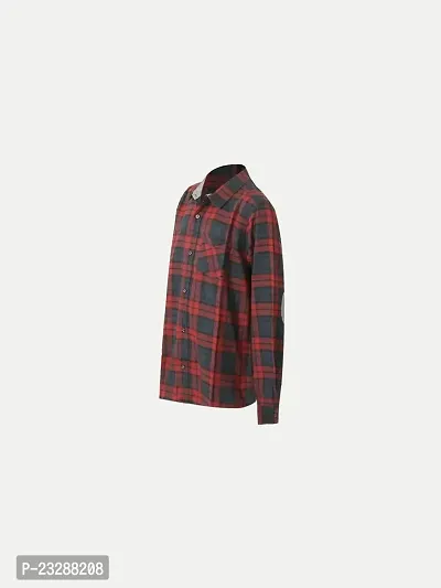 Rad prix Teen Boys Black and Red Checked Casual Shirt-thumb2