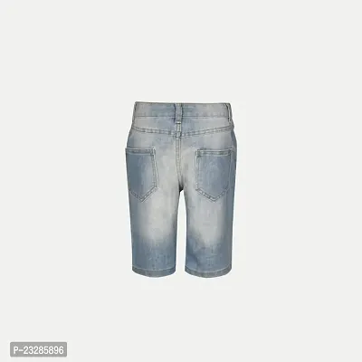 Rad prix Boys Denim Shorts Acid Wash- Light Blue Colour-thumb4