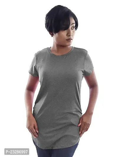 Rad prix Women Grey Half Sleeve Crew Neck T-Shirt