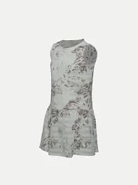 Rad prix Girls White Printed Floral Dress-thumb1