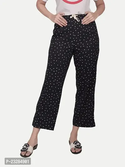 Rad prix Women's Navy Blue Polka Dot Printed Pyjamas-thumb3