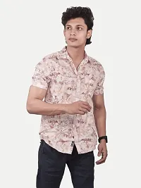 Rad prix Men Casual Pink Abstract Printed Cotton Shirt-thumb2