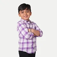 Rad prix Boys Purple Checked Shirt-thumb1