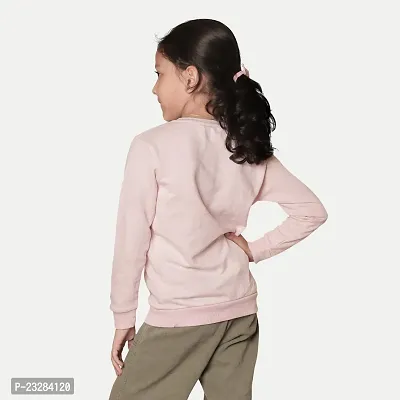 Rad prix Girls Pink Printed Melange Sweatshirt-thumb4