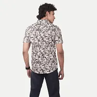 Rad prix Men Casual White Abstract Printed Cotton Shirt-thumb3