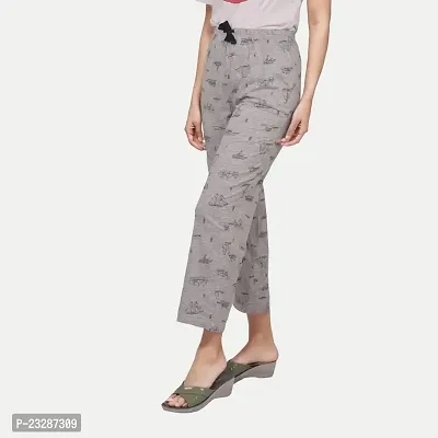 Rad prix Women Grey Boat Print Pyjamas-thumb2