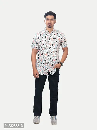 Rad prix Men Casual Multicolour Abstract Printed Cotton Shirt-thumb3