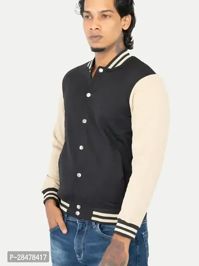 Mens  Black Ribbed Golf Jacket