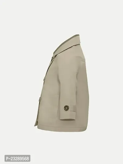 Rad prix Girls Beige Buttoned Jacket-thumb3