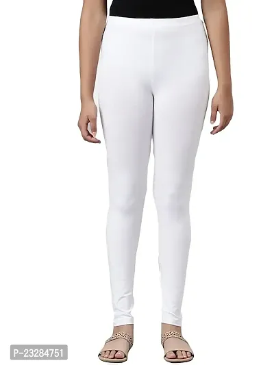 Rad prix Teen Girls White Solid Leggings-thumb0